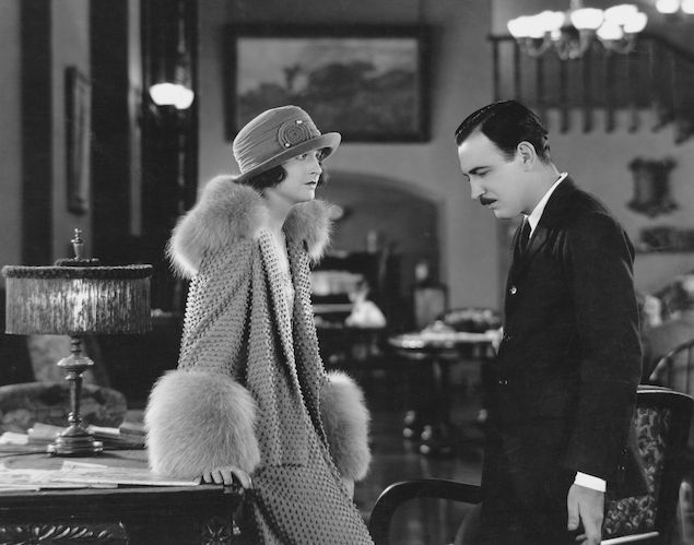 Couple having serious interaction